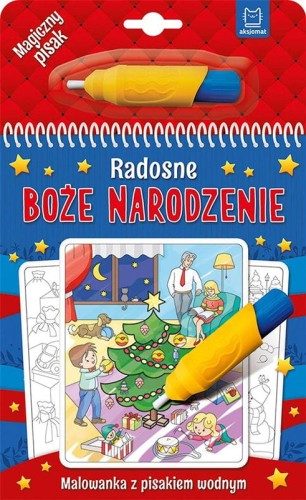 malowanka z pisakiem wodnym radosne boże narodzenie