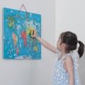 viga tablica edukacyjna z magnetyczna mapą świata