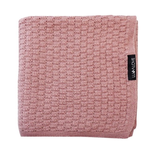 lullalove koc wełniany merino piwonia