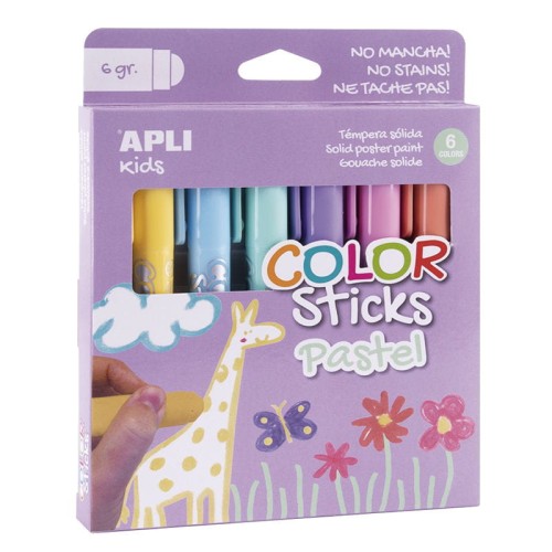 apli kids farby w kredce pastelowe