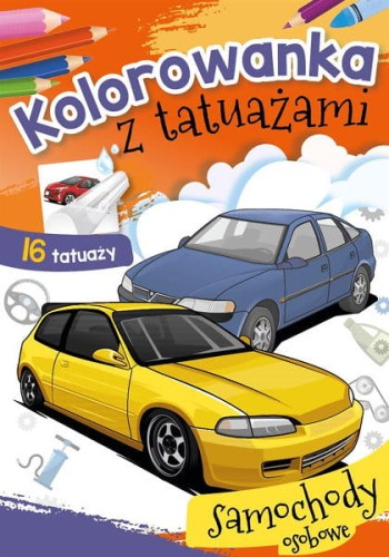 kolorowanka z tatuażami samochody osobowe