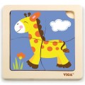 viga drewniane puzzle żyrafa
