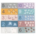 drewniane puzzle nauka liczenia