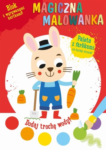 magiczna malowanka z farbkami królik