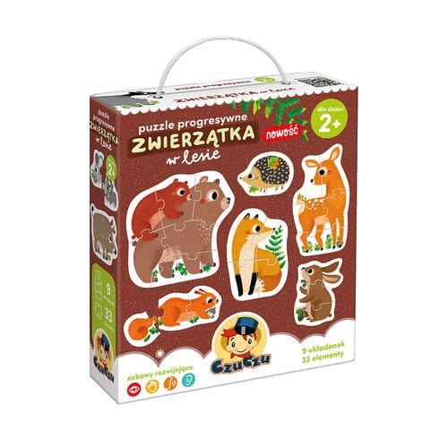 czuczu puzzle progresywne zwierzęta w lesie