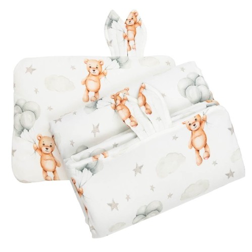 Lepre pościel bambusowa z uszkami misie z balonami