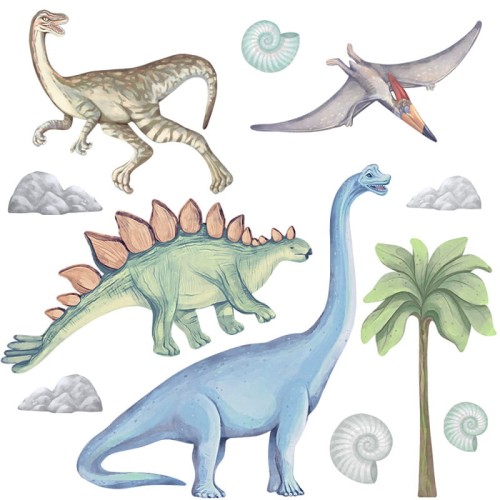 naklejki dinozaury II pastelowe love
