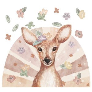 Sarna - naklejka na ścianę, Pastelowe Love