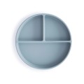 mushie talerzyk silikonowy powder blue