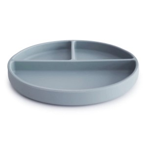 Talerzyk silikonowy z przyssawką trójdzielny Powder Blue, Mushie