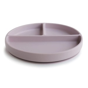Talerzyk silikonowy z przyssawką trójdzielny Soft Lilac, Mushie