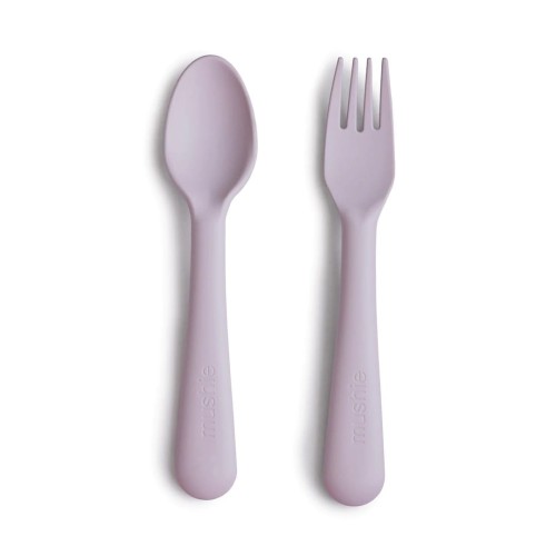 mushie sztucce dla dzieci soft lilac