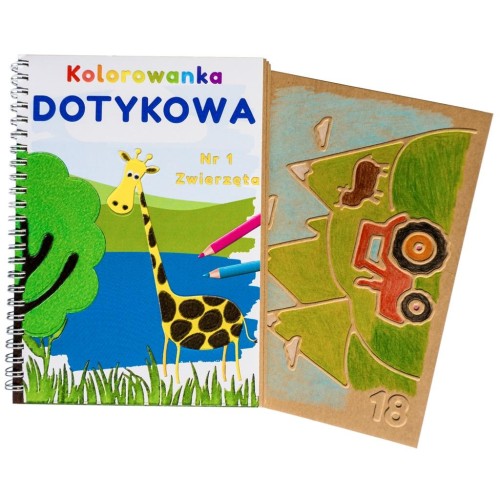 kolorowanka dotykowa zwierzęta