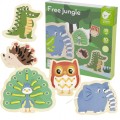 classic word drewniana przeplatanka Zwierzątka Dżungla