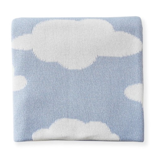 lullalove kocyk chmurki niebieskie