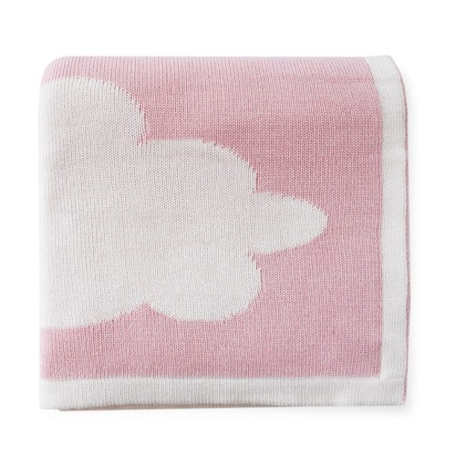 lullalove kocyk bambusowy chmurki różowe