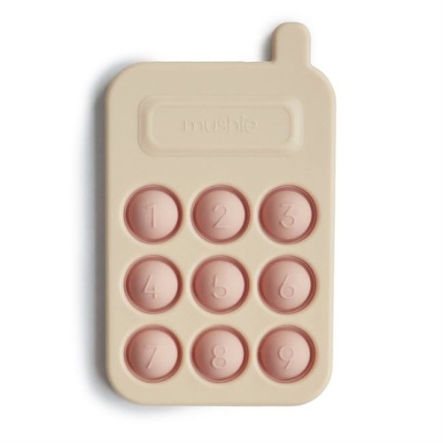 mushie phone press toy blush