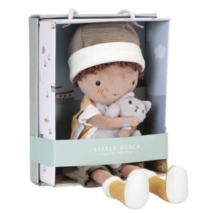 Przytulanka Lalka Chłopiec Jake z kotkiem 35 cm, Little Dutch