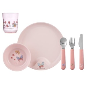 Zestaw obiadowy dziecięcy Mio Flowers & Butterflies, Mepal & Little Dutch