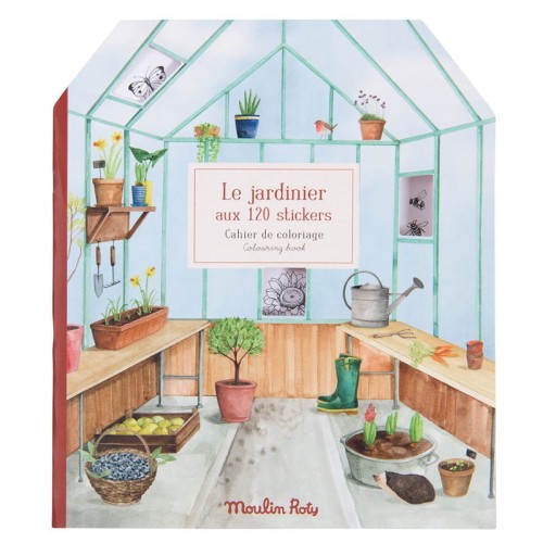 moulin roty kolorowanka z naklejkami ogród