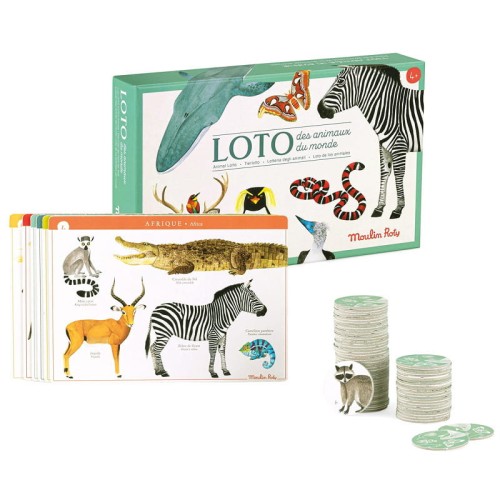 moulin roty gra edukacyjna lotto zwierzęta