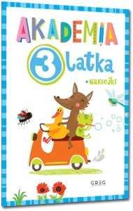 Książeczka Akademia 3-latka z naklejkami, Greg