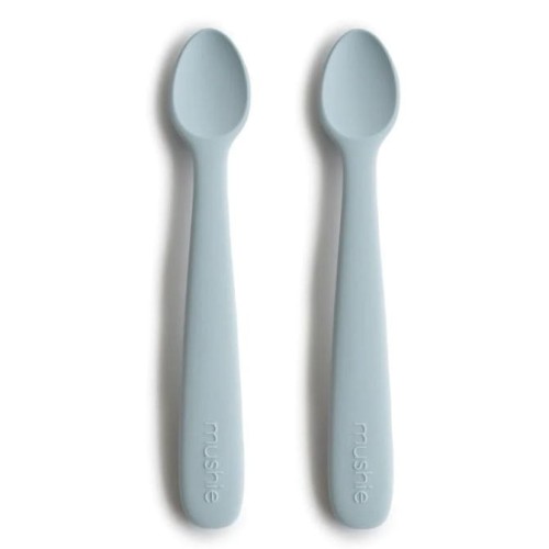 mushie łyżeczki silikonowe powder blue