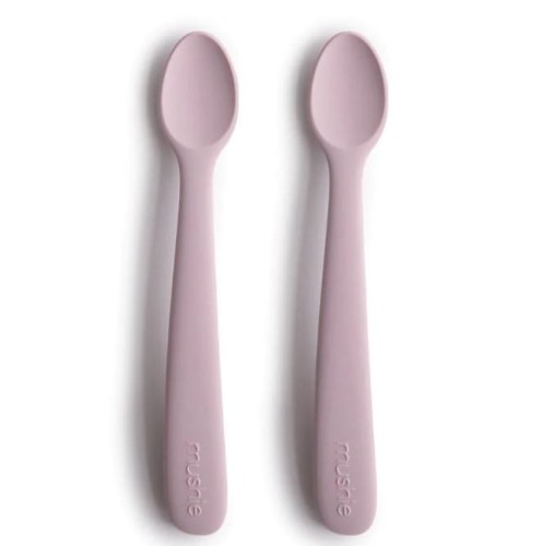 mushie łyżeczki silikonowe soft lilac