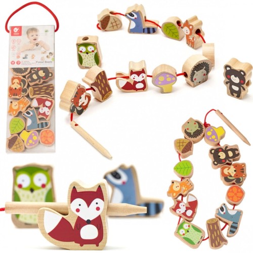 classic world korale do nawlekania zwierzęta leśne