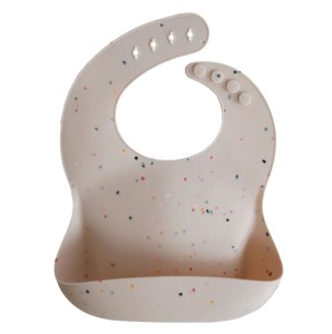 Śliniak silikonowy Vanilla Confetti, Mushie