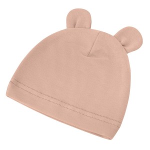 Bambusowa czapeczka niemowlęca z uszami 3-12m Beżowa, Samiboo