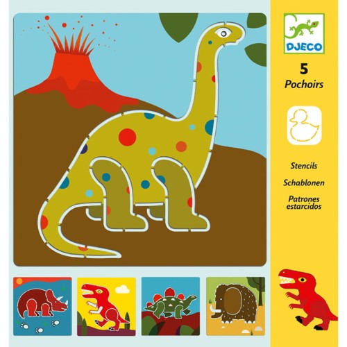djeco szablony do odrysowywania dinozaury
