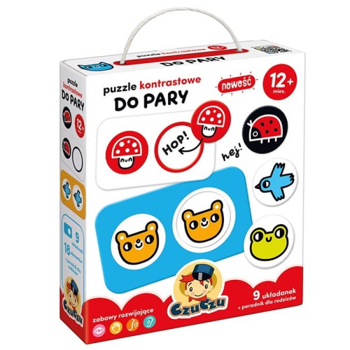 kontrastowe puzzle do pary