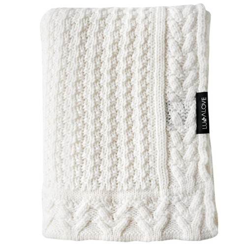 Lullalove kocyk merino kokosowe ciasteczko