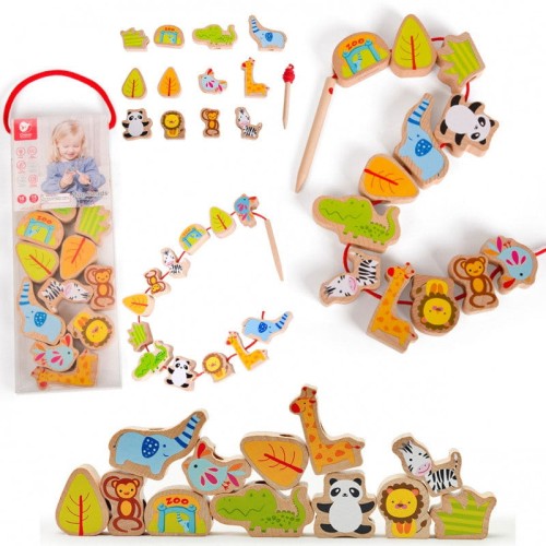 classic world klocki do nawlekania zoo