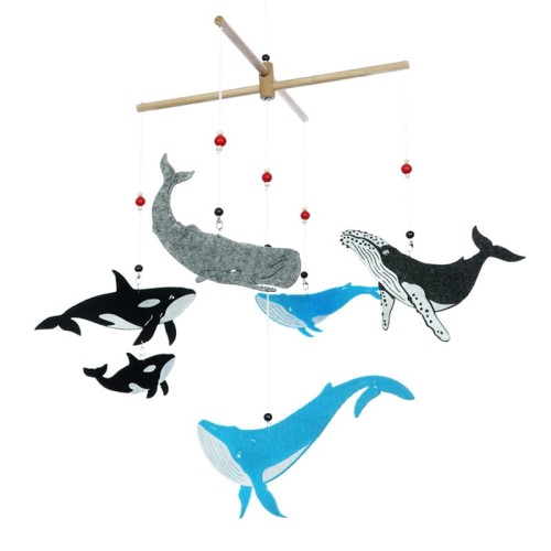 little dot karuzela wymienna wieloryby filcowe