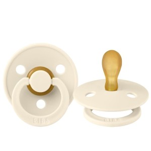Smoczek kauczukowy symetryczny SYMMETRICAL S IVORY 0+, Bibs