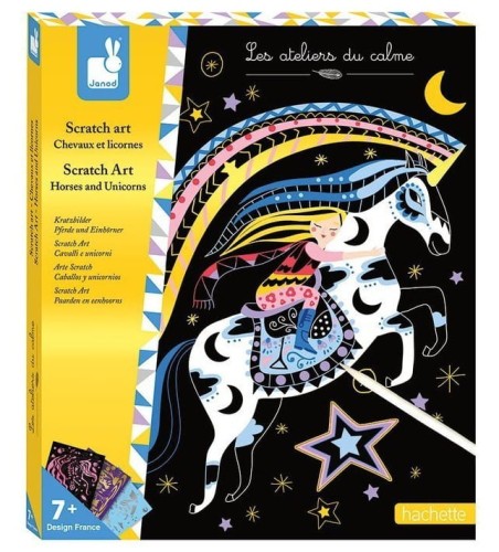 Janod zestaw do zdrapywania jednorożce