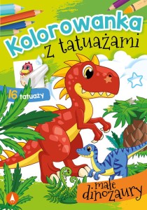 Kolorowanka z tatuażami Małe Dinozaury