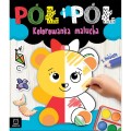 pół i pół kolorowanka z misiem
