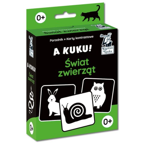 kapitan nauka karty kontrastowe świat zwierząt