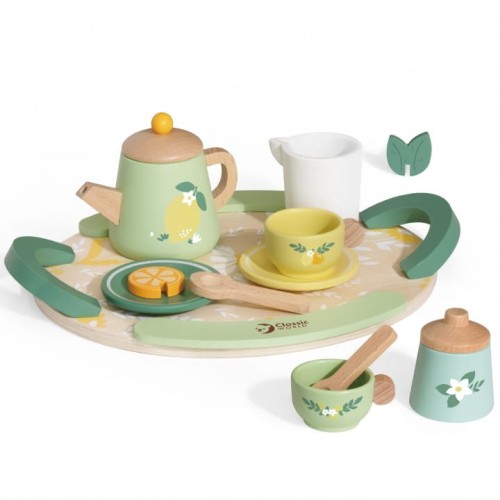 classic world dewniany zestaw do herbaty