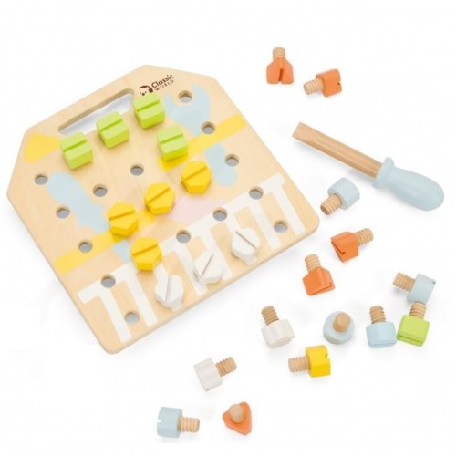 classic world drewniana tablica ze śrubkami