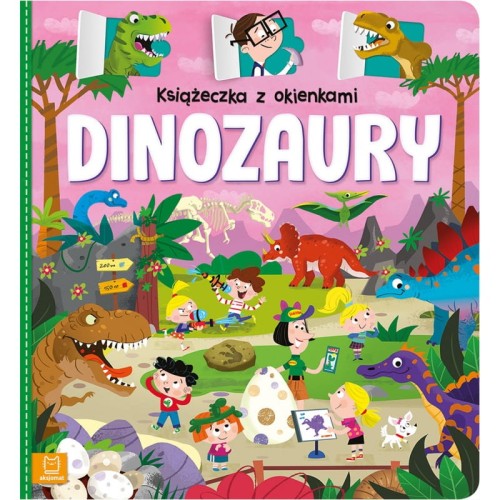 książeczka z okienkami dinozaury