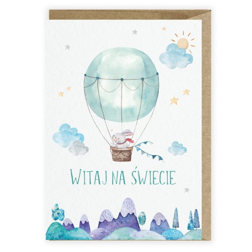 Kartka z okazji narodzin balon