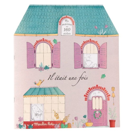 Moulin roty kolorowanka z naklejkami mój dom