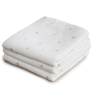 Pieluszki muślinowe z bawełny organicznej 3-pack Crowns Korony, Mushie