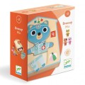 Djeco drewniane puzzle przebieranki