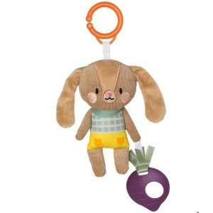 Zawieszka z gryzakiem Królik Jenny brązowy, Taf Toys