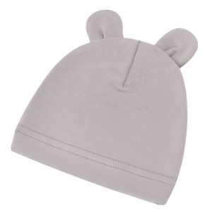 Bambusowa czapeczka niemowlęca z uszami 3-12m Szara, Samiboo